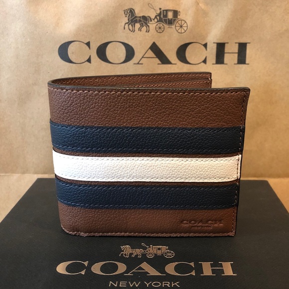 NWT Authentic Coach 3-in-1 Varsity Stripe Wallet - Picture 6 of 7